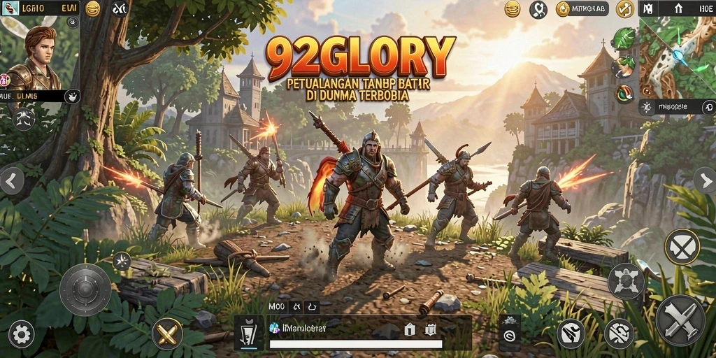 Tampilan gameplay menarik dan luas di dunia Open World 92GLORY.