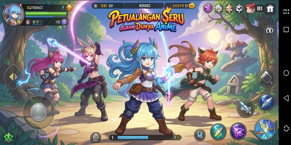 Tampilan menarik dari gameplay Anime yang mendebarkan.