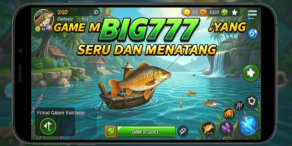 Tampilan gameplay memancing yang seru dan memikat di BIG77.