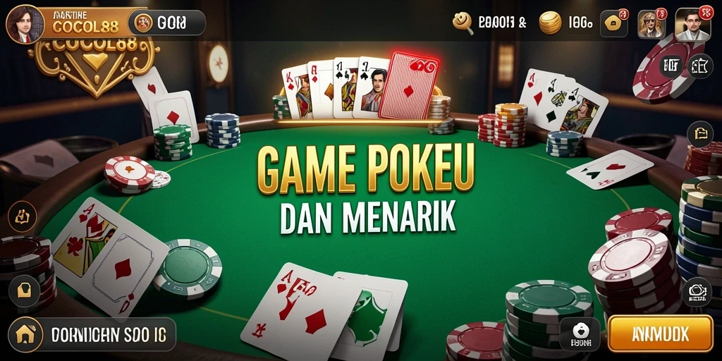 Tampilan gameplay menarik dalam game Poker COCOL88.