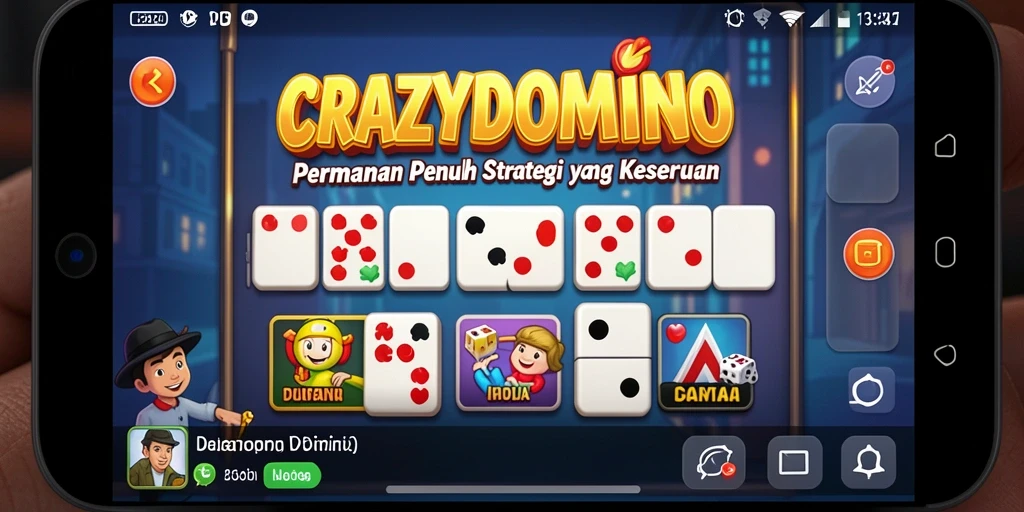 Tampilan gameplay seru di CRAZYDOMINO