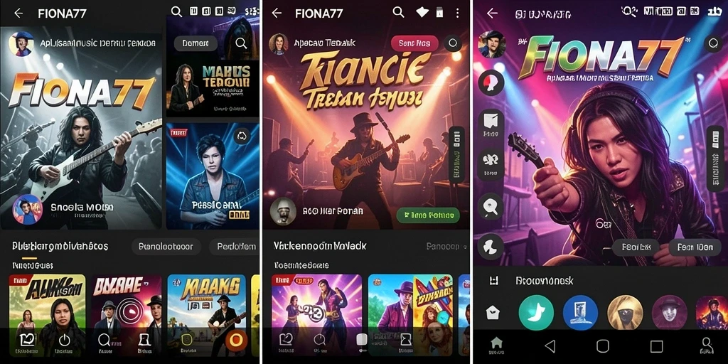 Tampilan gameplay menarik dari FIONA77 yang penuh musik.