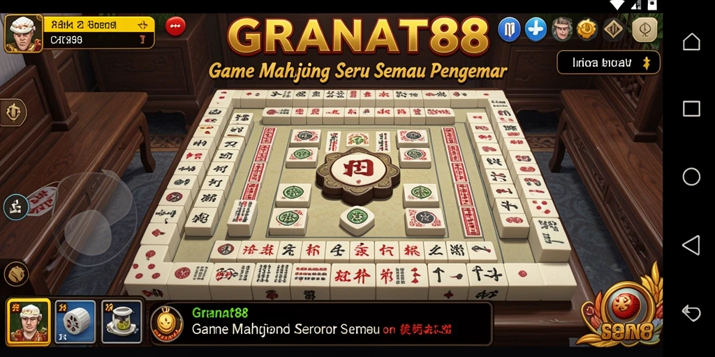 Tangkapan layar GRANAT88 menunjukkan aksi seru permainan Mahjong.