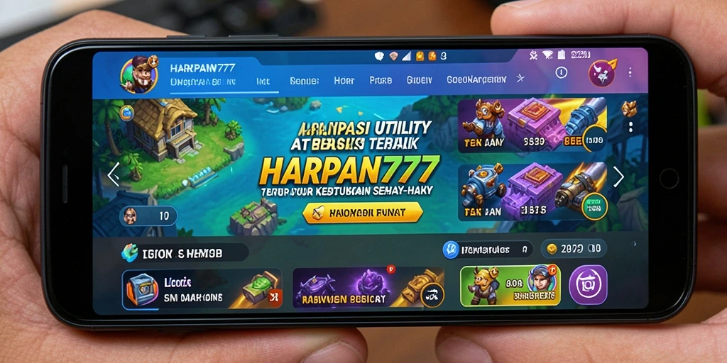 Tampilan antarmuka HARAPAN777 yang sederhana dan fungsional.