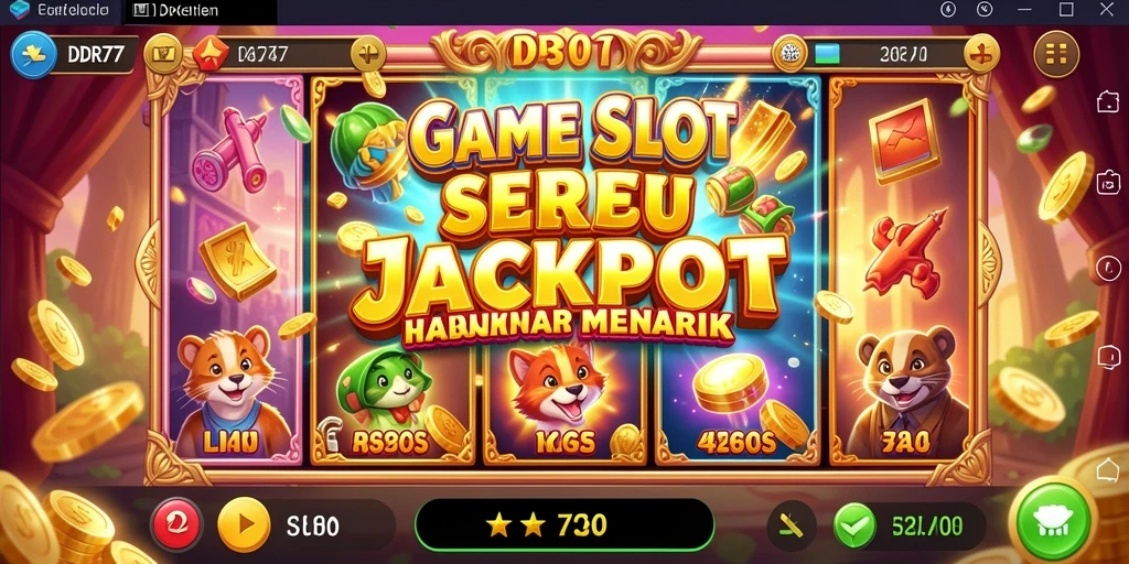Tampilan menarik gameplay Slot IDR77 dengan berbagai tema.