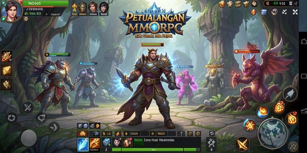 Tampilan gameplay epik di dunia fantastis IND666.