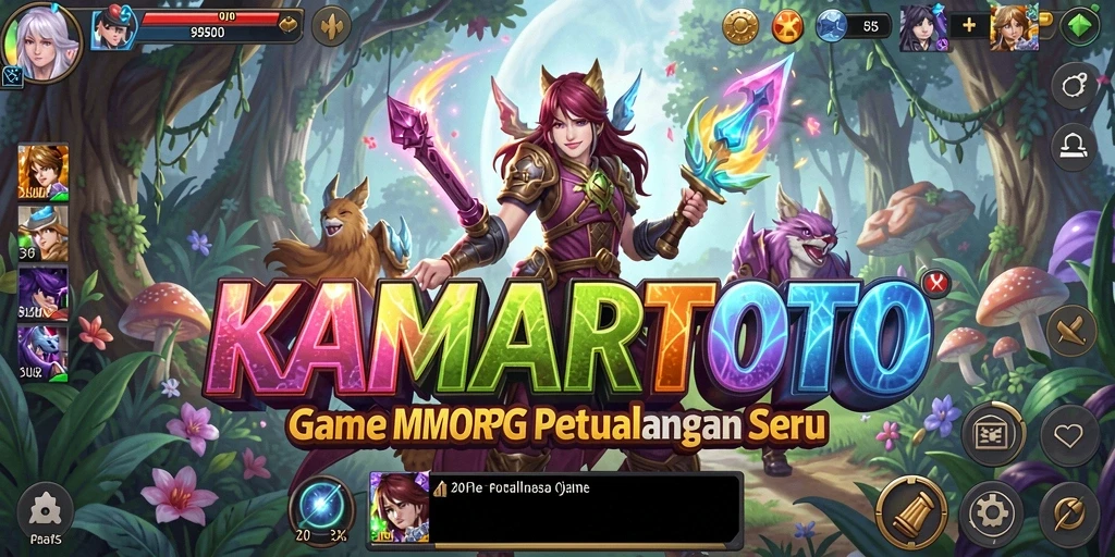 Screenshot gameplay KAMARTOTO menunjukkan aksi petualangan yang mendebarkan.