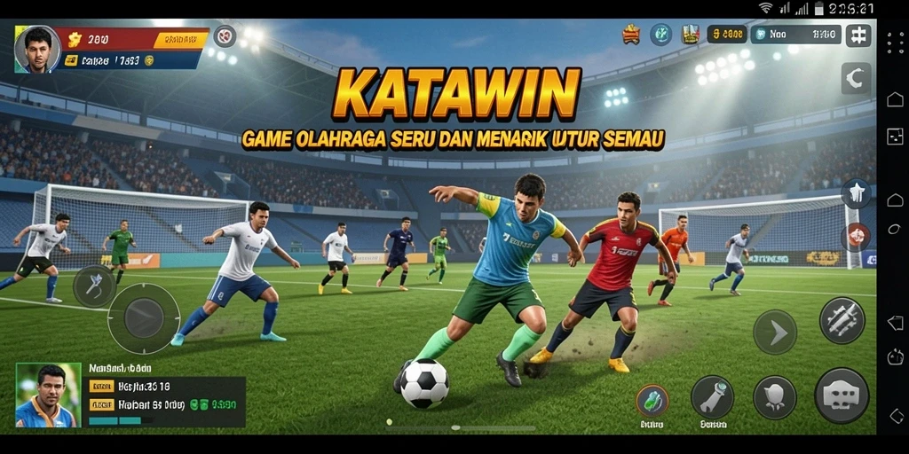 Gameplay menarik KATAWIN dengan grafis olahraga yang memukau.