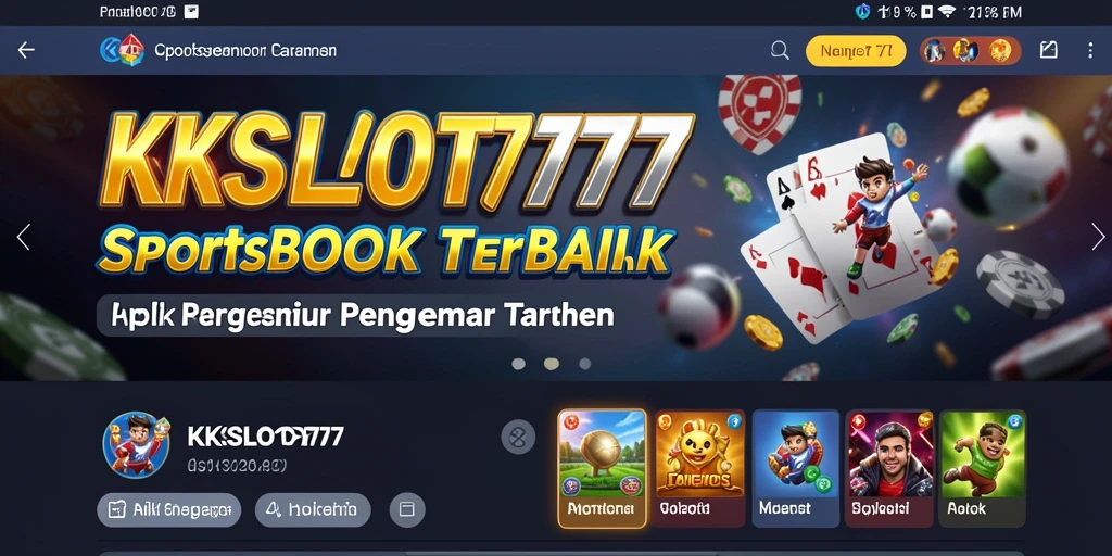 Tampilan antarmuka KKSLOT777 dengan berbagai pilihan taruhan olahraga.