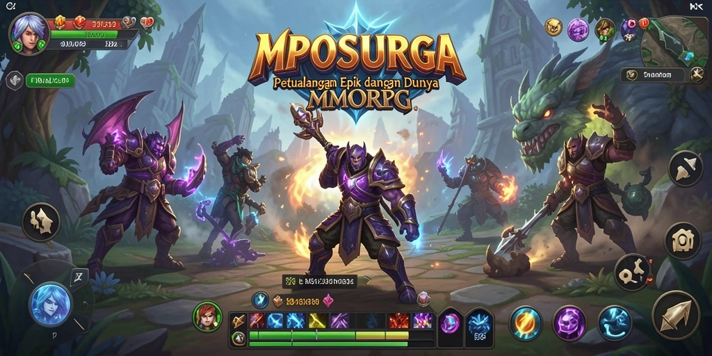 Tangkapan layar gameplay MPOSURGA yang menampilkan pertempuran seru dan grafis menawan.