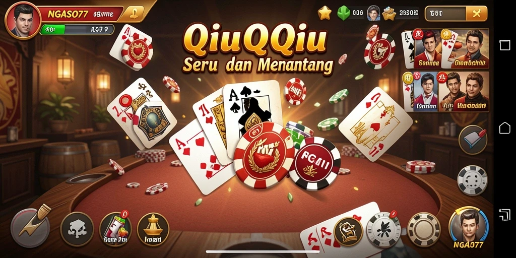 Screenshot NGASO77 menampilkan gameplay seru QiuQiu.