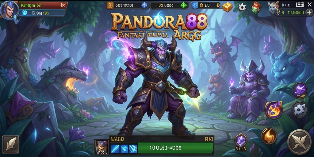 Gambaran gameplay PANDORA88 yang mendebarkan dengan pertempuran seru dan karakter menarik.