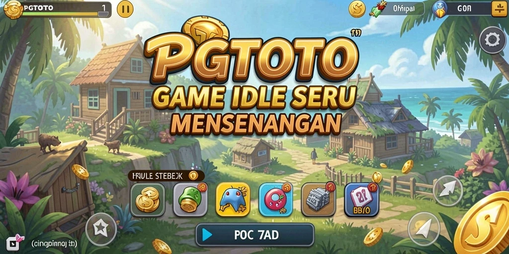 Screenshot utama menunjukkan karakter lucu dalam gameplay Idle.