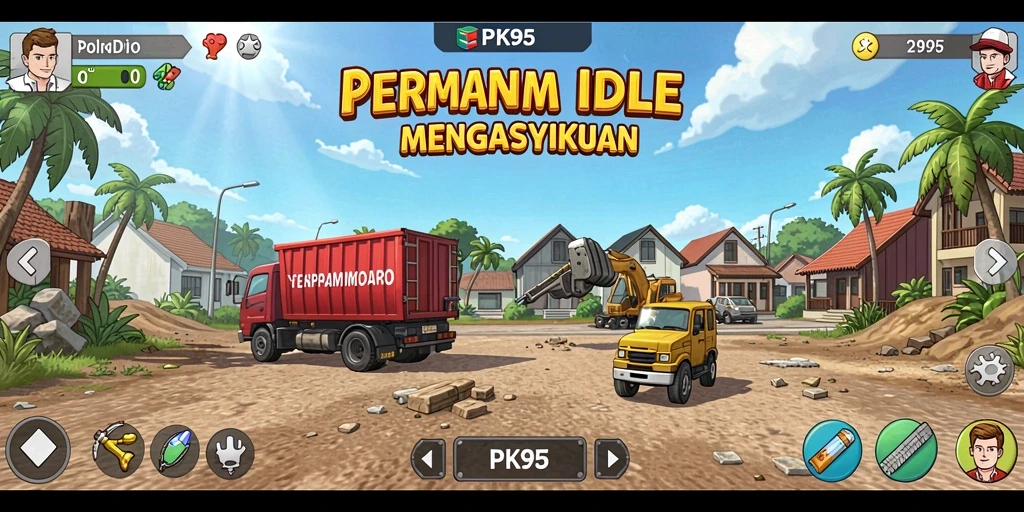 Screenshot gameplay PK95 menampilkan pengalaman bermain Idle yang menyenangkan.