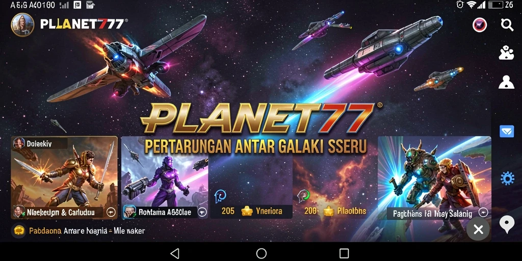 Gameplay seru dengan pertarungan menarik di PLANET77.