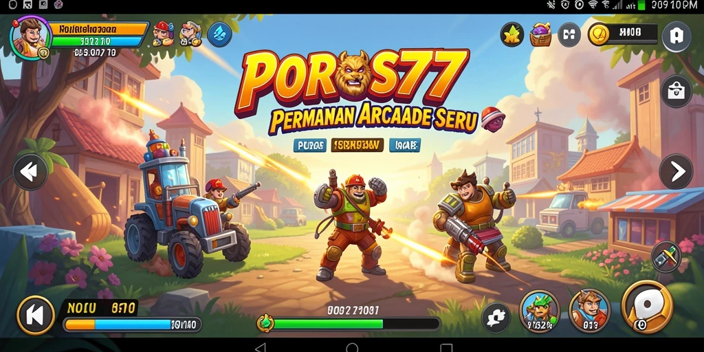 Tangkapan layar POROS77 menunjukkan gameplay Arcade yang mengasyikkan.