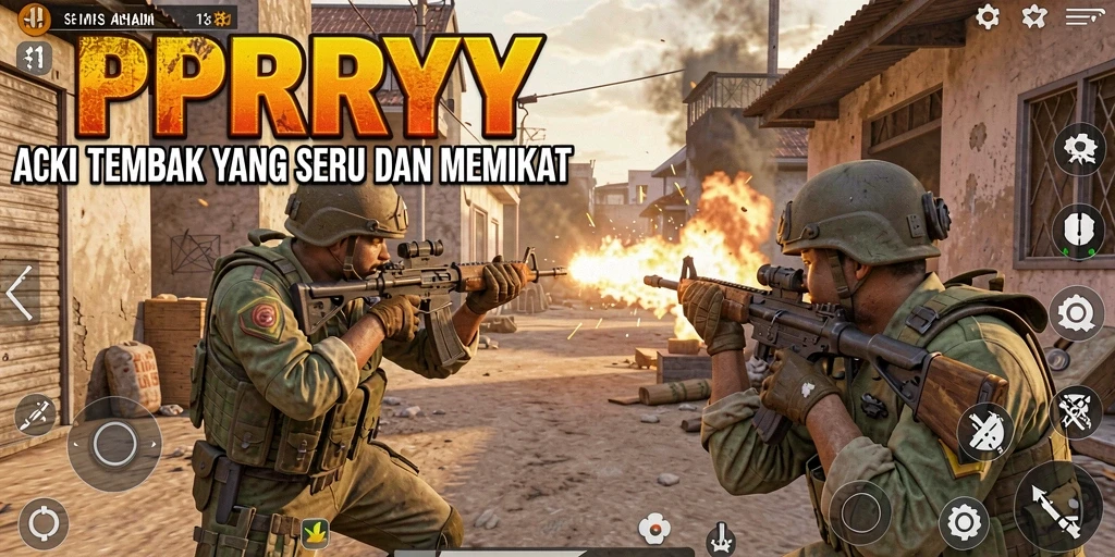 Tangkapan layar utama gameplay menampilkan pertempuran seru di <strong>PPRRYY</strong>.