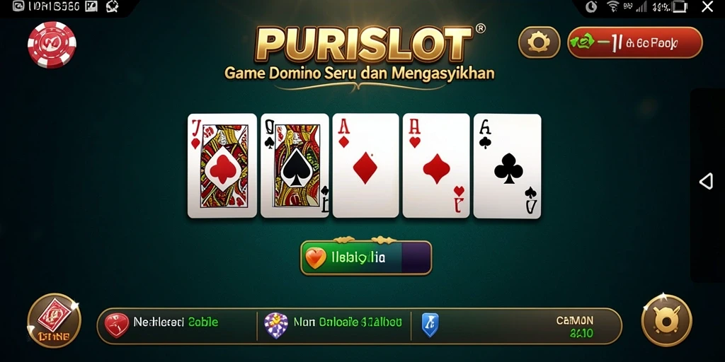 Tampilan gameplay seru dari PURISLOT dalam permainan Domino.