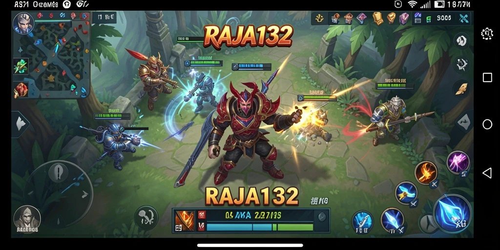Tampilan dinamis gameplay RAJA132 yang menantang.