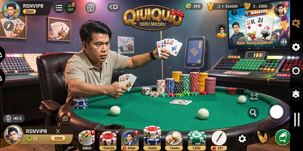 Tampilan gameplay QiuQiu yang menantang dan menarik di RSNVIP8.