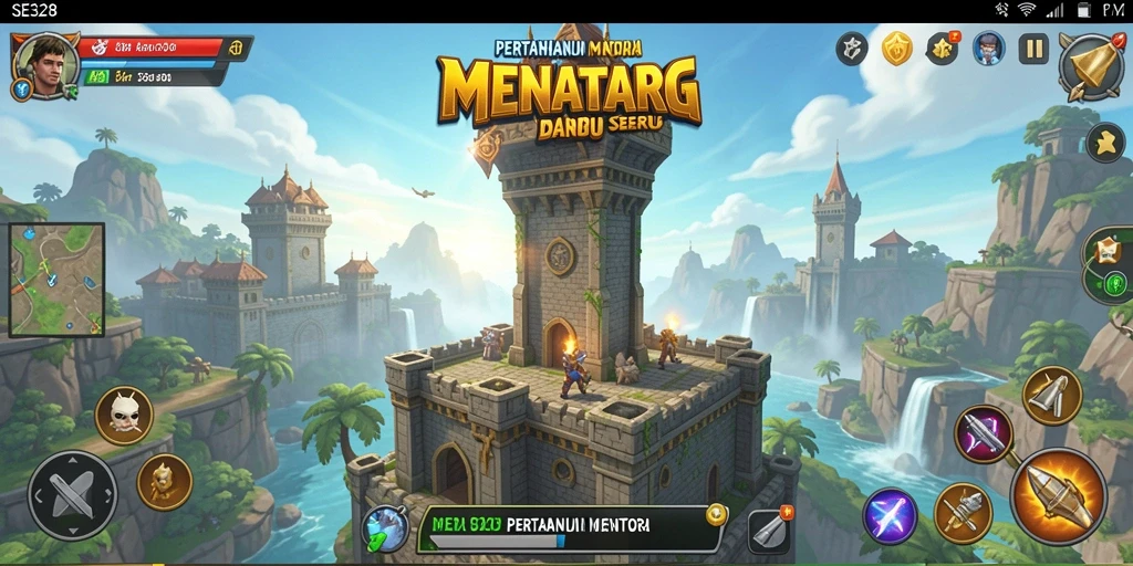 Gameplay menawan SE328 dalam pertahanan menara.