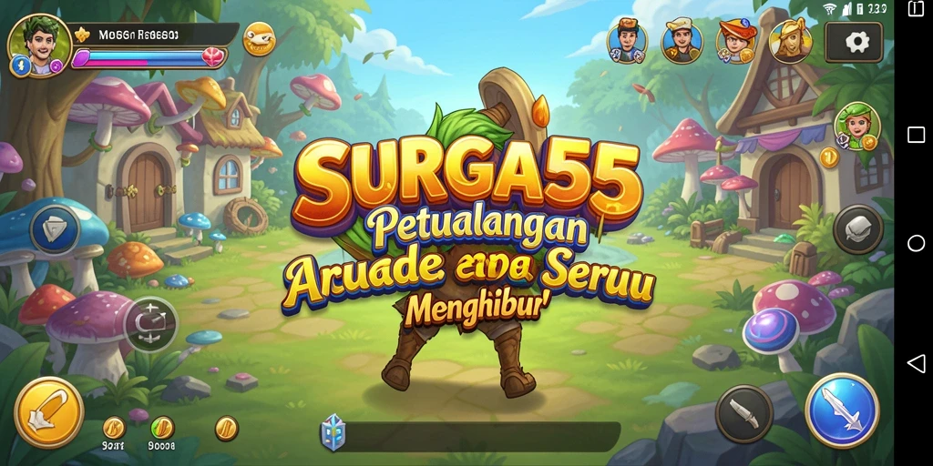 Screenshot terlihat menampilkan aksi seru dalam game SURGA55.