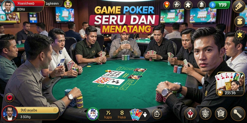 Screenshot gameplay Y89 menampilkan aksi seru permainan Poker.