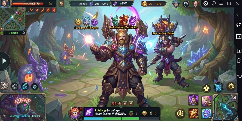 Tangkapan layar dari gameplay ZK9VIP menampilkan aksi seru dalam dunia MMORPG.